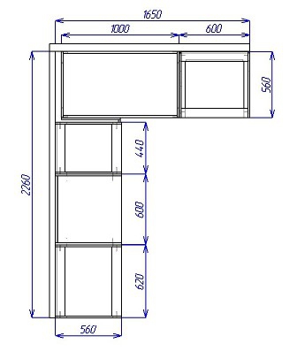 Угловой вариант(кухонный шкаф своими руками)