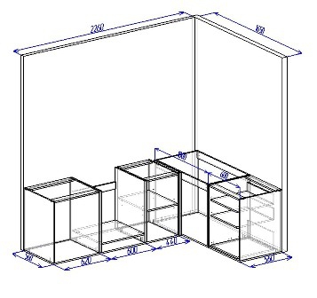 Угловой вариант (кухонный шкаф своими руками)