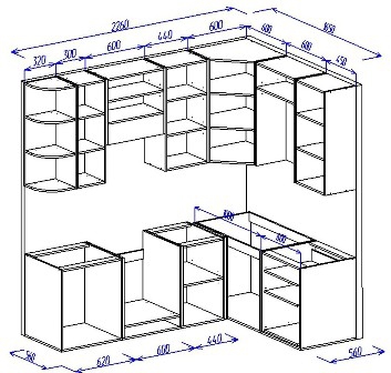 Угловой вариант(кухонный шкаф своими руками)