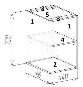 Угловой вариант (кухонный шкаф своими руками)